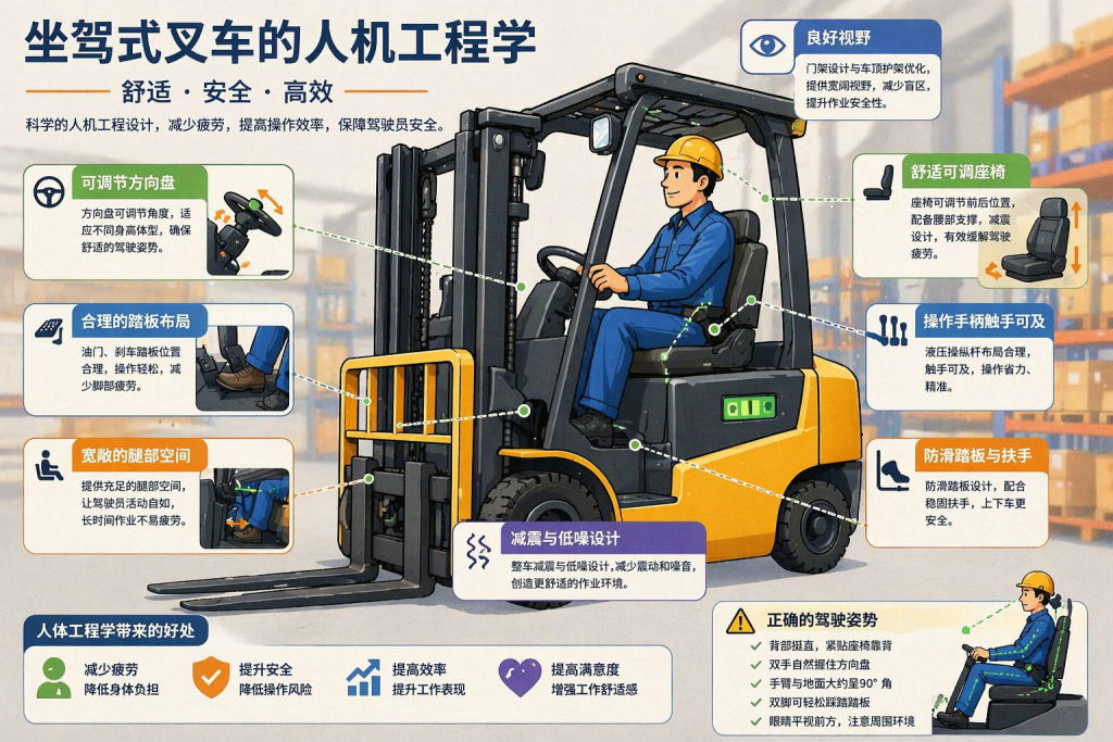 Ergonomics of Ride-on Forklifts